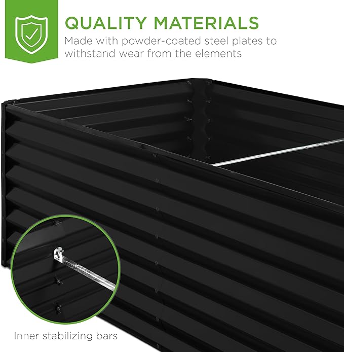 Best Choice Products 6x3x2ft Outdoor Metal Raised Garden Bed, Deep Root Box - Image 6
