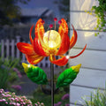 Solar Lights Outdoor Wind Spinners, Metal Lotus Flower Garden Decor by SUCUY