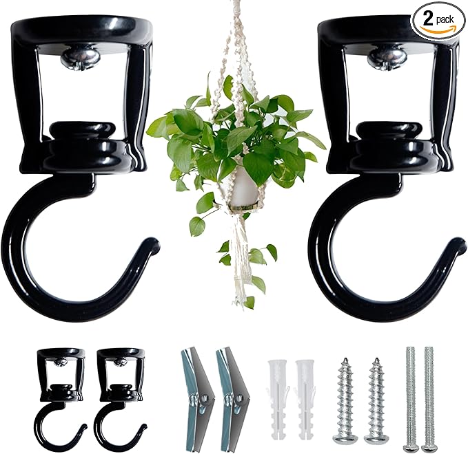 ONIKK Ceiling Hooks for Hanging Plants, Heavy Duty Metal Plant Hooks, Screw in by ONIKK