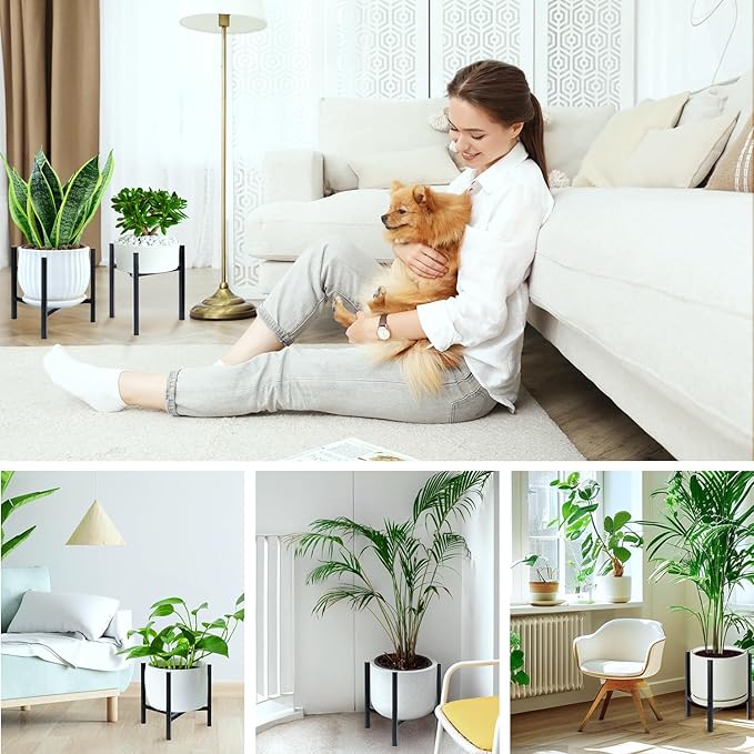 Airpark Plant Stand Indoor Adjustable, Metal Modern Plant Stands, Heavy Duty - Image 5