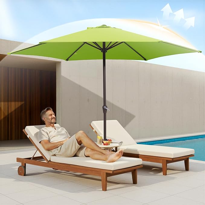 MEWAY 12ft Patio Umbrella Outdoor Table Umbrellas - Image 4