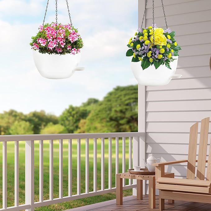 12 inch Hanging Planters for Indoor Plants, 2 Pack Self-Watering Hanging - Image 6