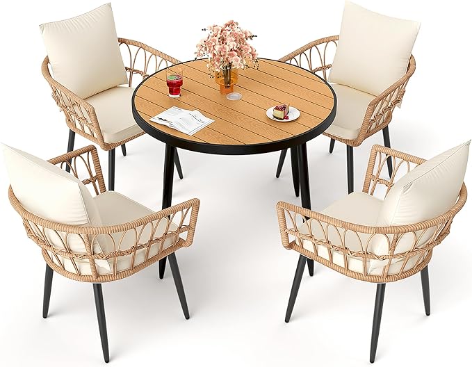 Pamapic 5-Pieces Patio Dining Set - Image 2