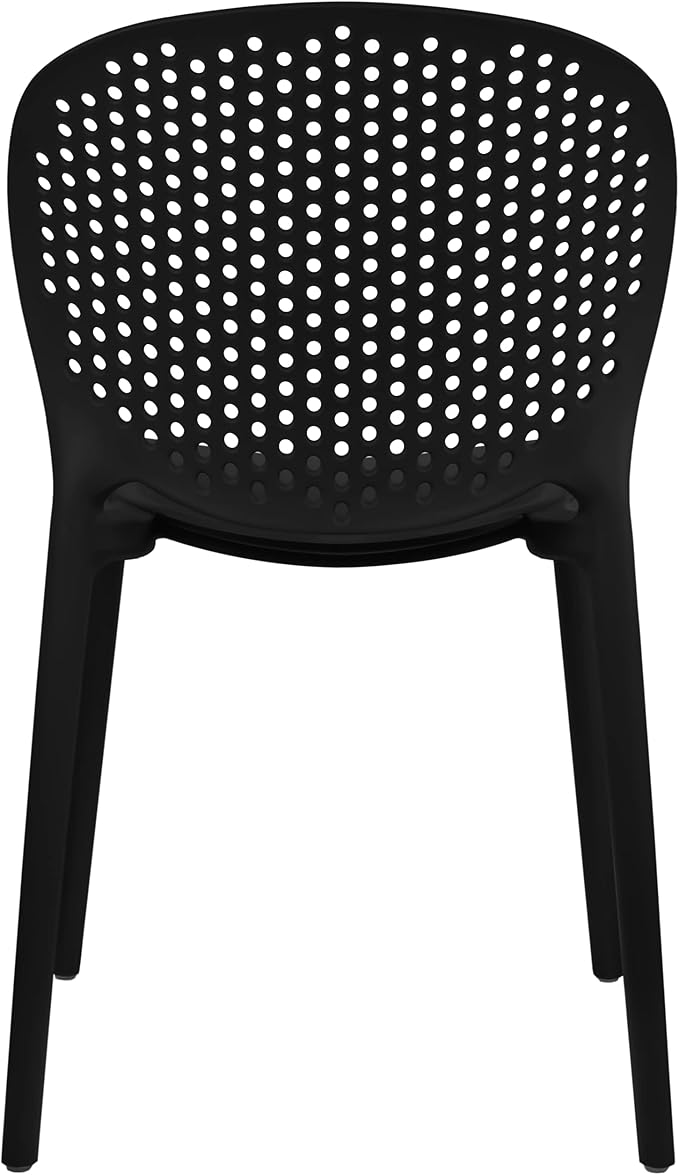 2xhome Set of 3 Patio Dining Chairs | Modern Stackable Outdoor Pool Side Chair - Image 8