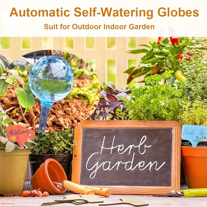 MOONSOUND Small Plant Watering Globes, Plant Waterer Self Watering Bulbs - Image 6