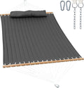 2 Person Hammocks for Outside, Double Quilted Fabric Outdoor Hammock by GafeteOutdoorLiving