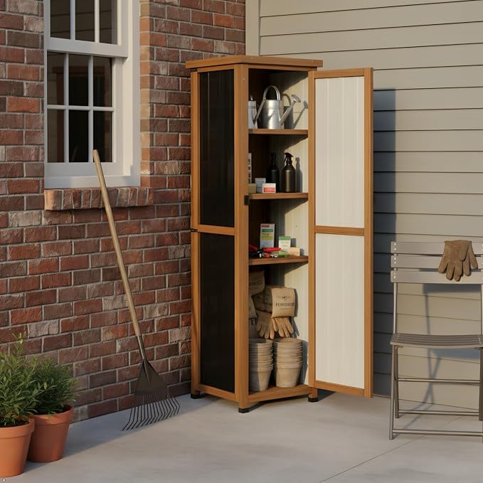 62" H Outdoor Corner Storage Cabinet - Image 6