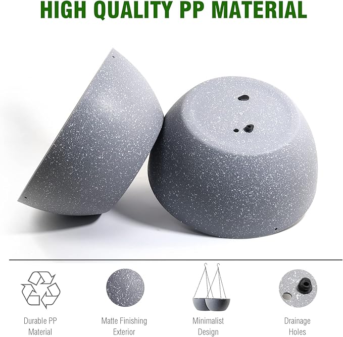 10 inch Hanging Planters for Outdoor Indoor Plants - Image 3