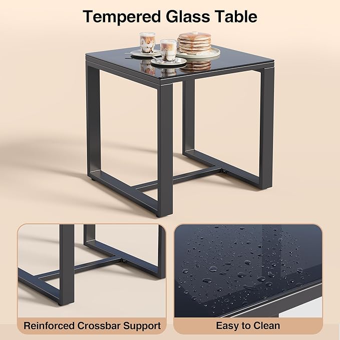 3 Pieces Patio Furniture Set Rocking Bistro Set, Outdoor Patio Furniture Set - Image 5