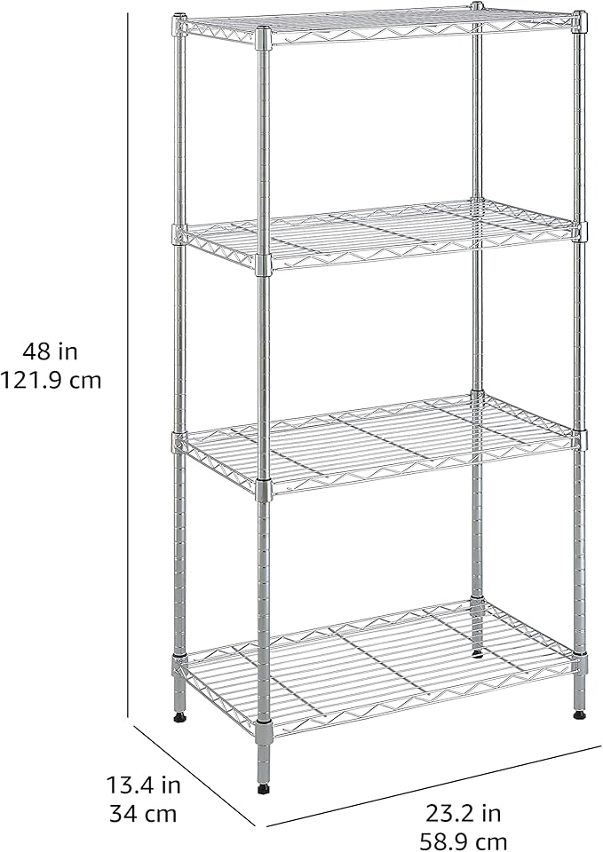 Amazon Basics 4-Shelf Adjustable Storage Shelving Unit - Image 9