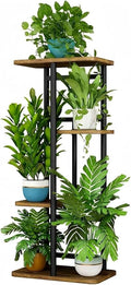 LINZINAR Plant Stand Indoor 4 Tier 5 Potted Multiple Plant Shelf Stands by LINZINAR