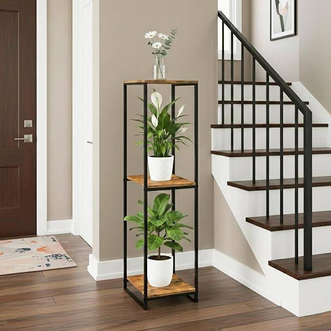 46" Tall Plant Stand Indoor, 3-Tier Modern Plant Shelf, Corner Flower Pot - Image 5