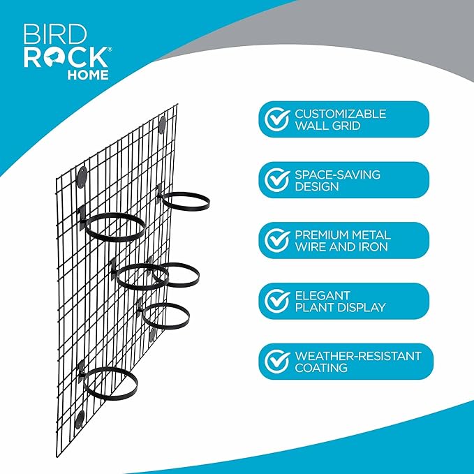 BIRDROCK HOME 6 Pot Garden Wall Grid - Image 4