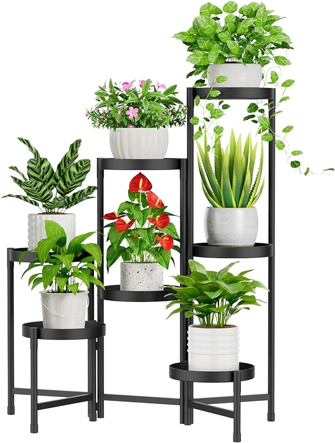 iDavosic.ly Plant Stand Indoor Outdoor, 7 Tier Corner Metal Flower Display by iDavosicly