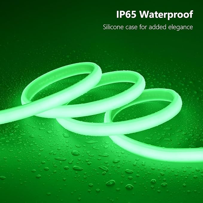 AC 110V COB LED Strip Lights Outdoor Waterproof 65.6ft, IP65 Flexible Cuttable - Image 2