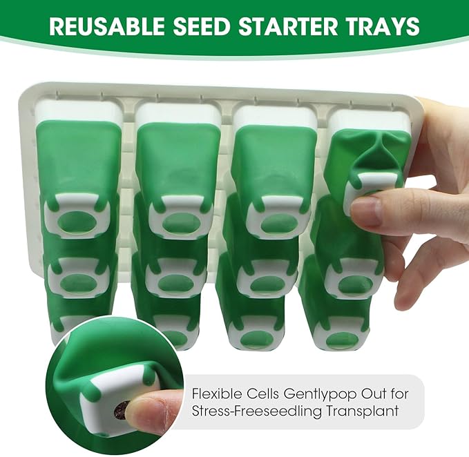 5PCS 60 Cell Self Watering Seed Starter Tray - Image 4