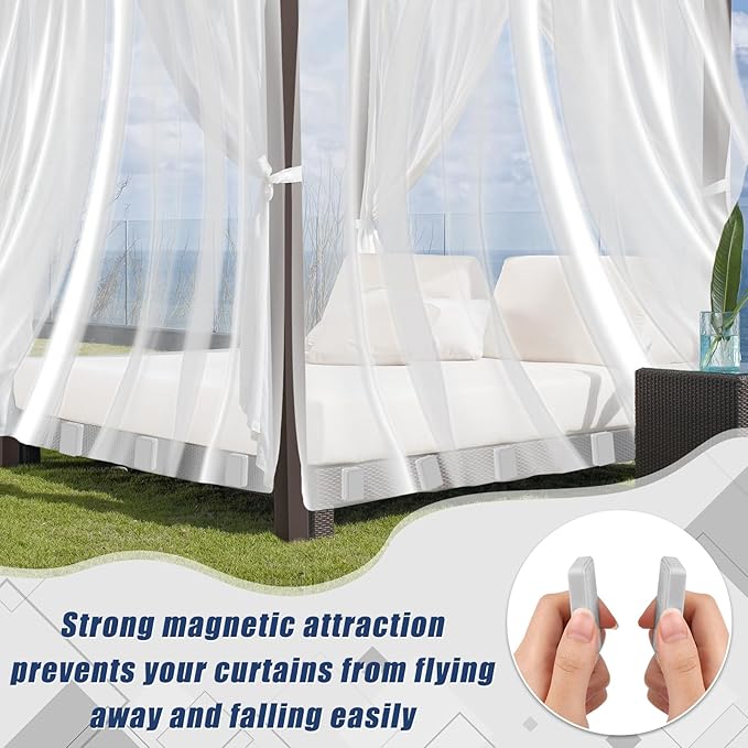 18pcs Outdoor Curtain Weights, Plastic Wrapped Magnetic Drapery Weights - Image 5