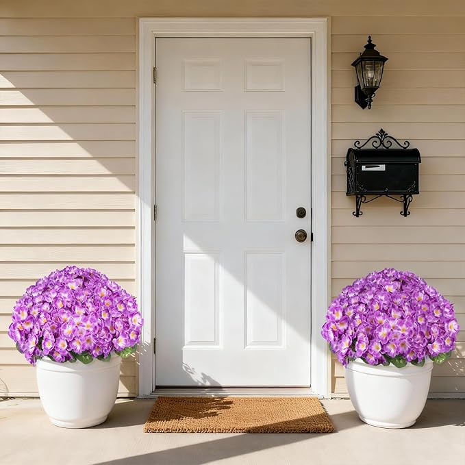 Artificial Geraniums Flowers for Outdoors, 6 Bundles Realistic Silk Fake - Image 4