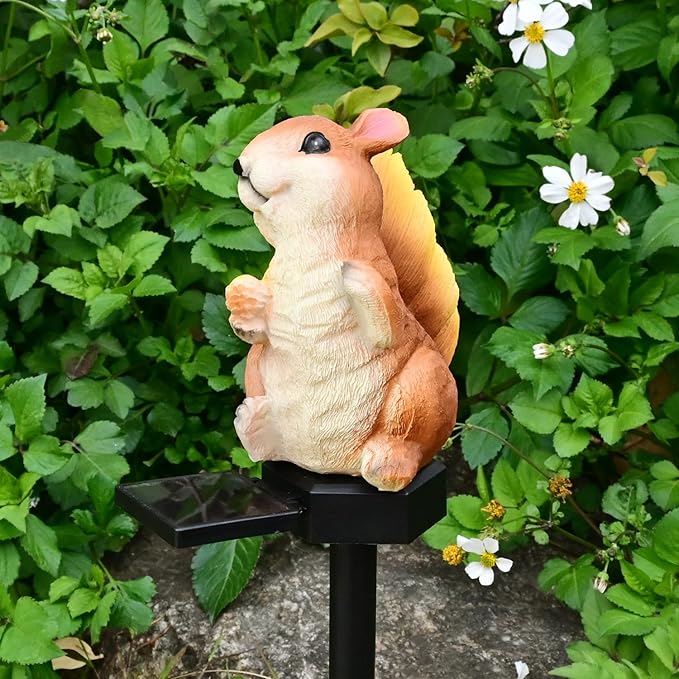 Squirrel Garden Decor Solar Lights Outdoor Decoration Pathway Stakes Decorative - Image 4