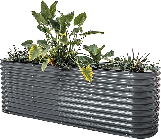 32" Extra Tall Raised Garden Bed Kits, 3.5 x 6.5 x 2.7ft Deep Root 9 in 1 by VegoGarden