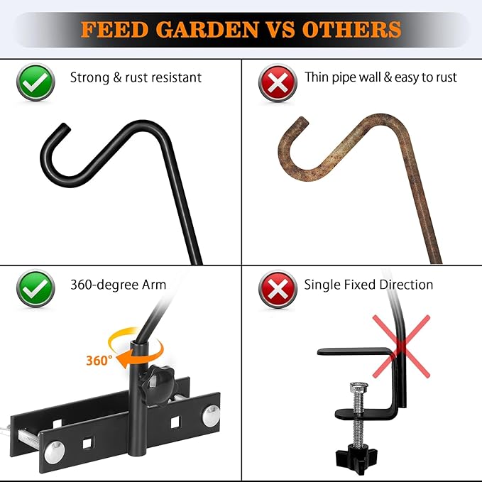 FEED GARDEN 2 Pack 13.5 Inch Deck Hooks - Image 4