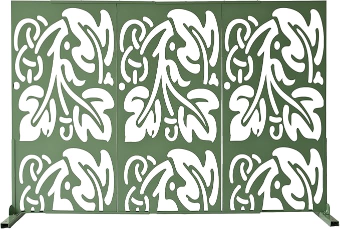 Oakland Living 6 ft. X 4 ft. Green Freestanding Metal Privacy Screen Room - Image 5