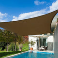KANAGAWA Sun Shade Sail 13'x20' Brown Rectangle UV Block Canopy Awning Shelter by KANAGAWA