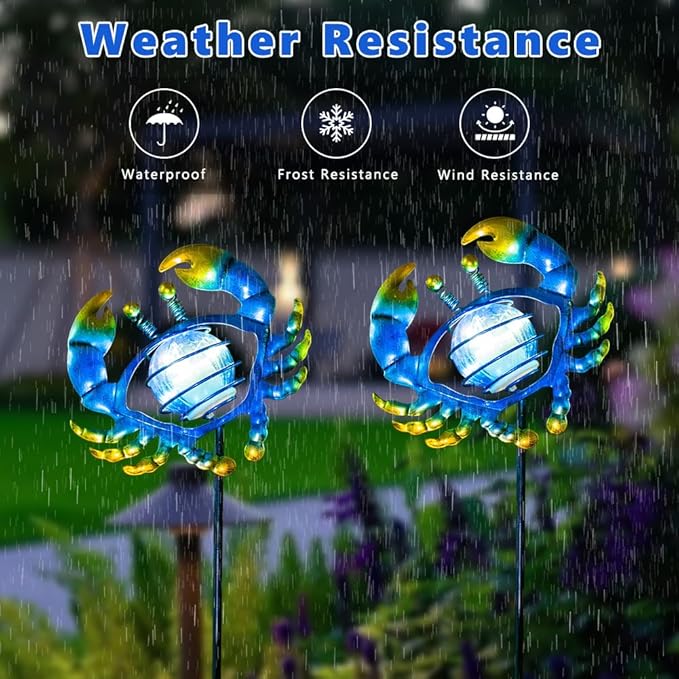 Outdoor Garden Solar Lights, Crab Outdoor Figurine Lights - Image 4