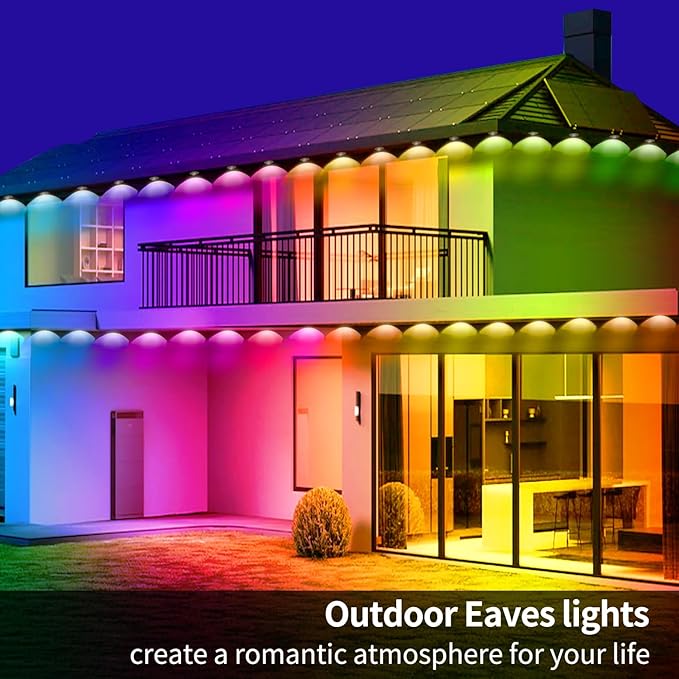 60ft Permanent Outdoor Light, RGB Outdoor eave Lights - Image 3
