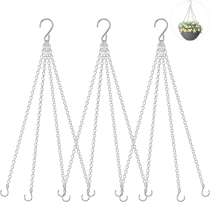 garini 3 Pack, 23 Inch Hanging Baskets Chain, Hanging Chains by garini