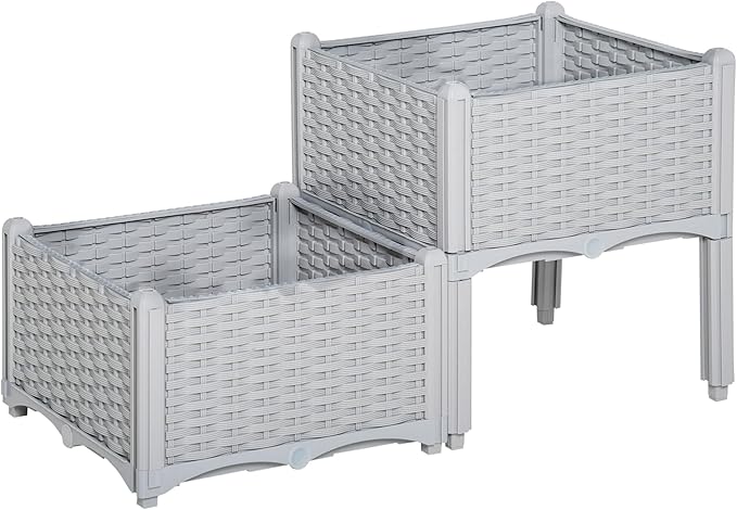 Outsunny 2 Piece Raised Garden Bed by Outsunny