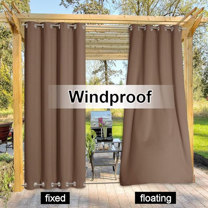 NICETOWN 2 Panels Outdoor Curtains - Image 5
