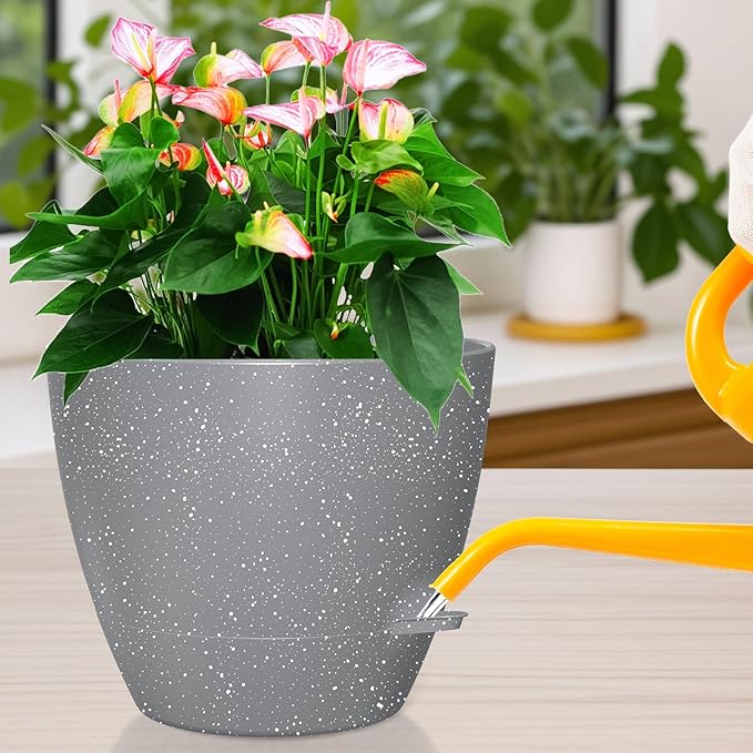 12 Inch Large Self Watering Pots, Flower Pots - Image 7