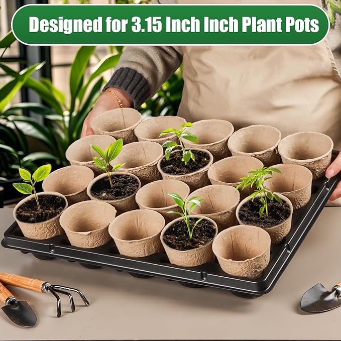 20 Cell Plant Trays for Carrying 3 inch Round Nursery Pots, Sturdy Plastic - Image 6