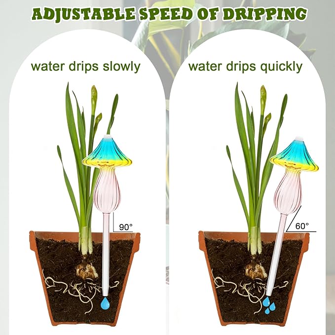 4 Pcs Plant Watering Globes Self Watering Planter Insert Glass Water Bulbs - Image 6