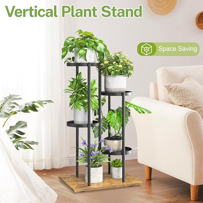 iDavosic.ly 4 Tier Plant Stand Indoor Outdoor, Tiered Corner Multiple Flower - Image 6