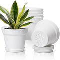 T4U 7.5 Inch Plant Pots 6 Pcs, Flower Pots by T4U