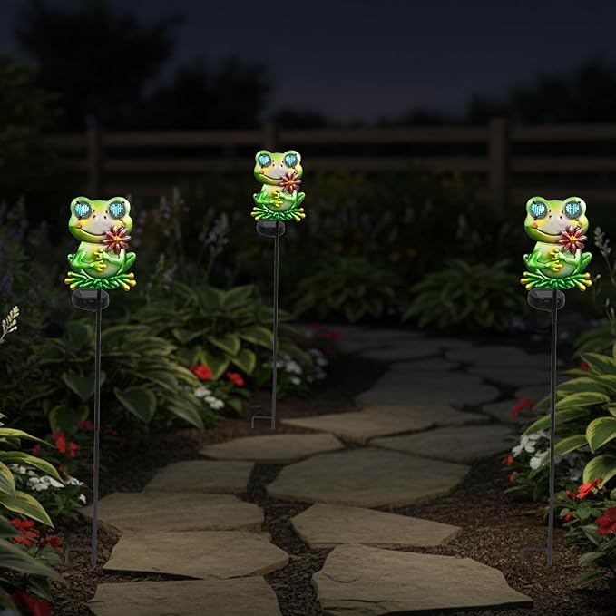 Solar Frog Garden Stake 39.3inch - Image 9