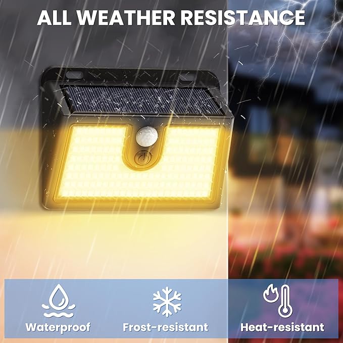 Solar Motion Sensor Outdoor Lights, Super Bright Solar Lights Outdoor Waterproof - Image 6