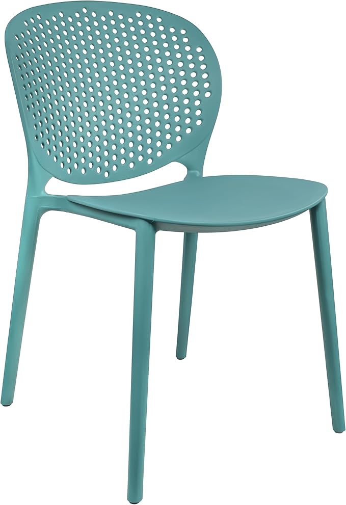 2xhome Set of 3 Patio Dining Chairs | Modern Stackable Outdoor Pool Side Chair - Image 7
