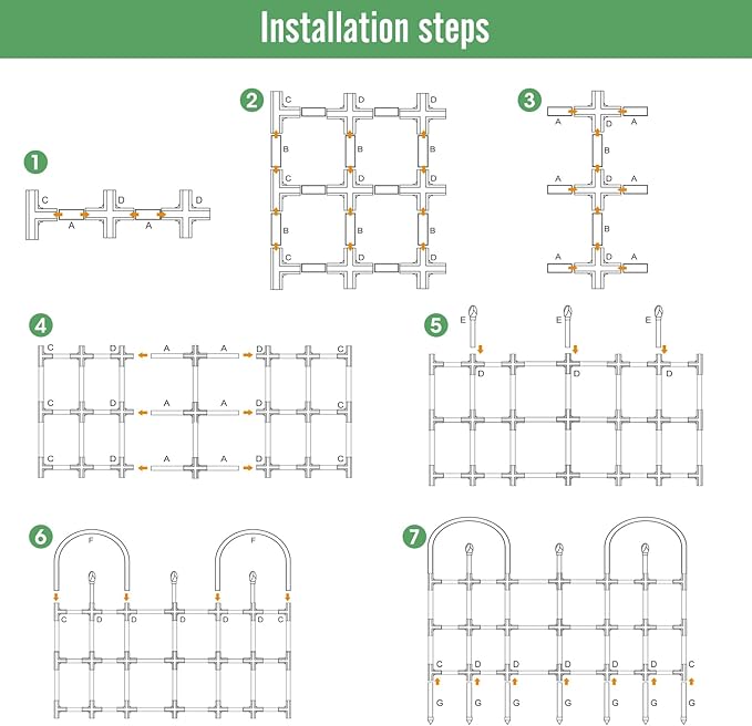 2 Pack Trellis for Climbing Plants Outdoor, 47.2" H Garden Trellis, Rustproof - Image 8