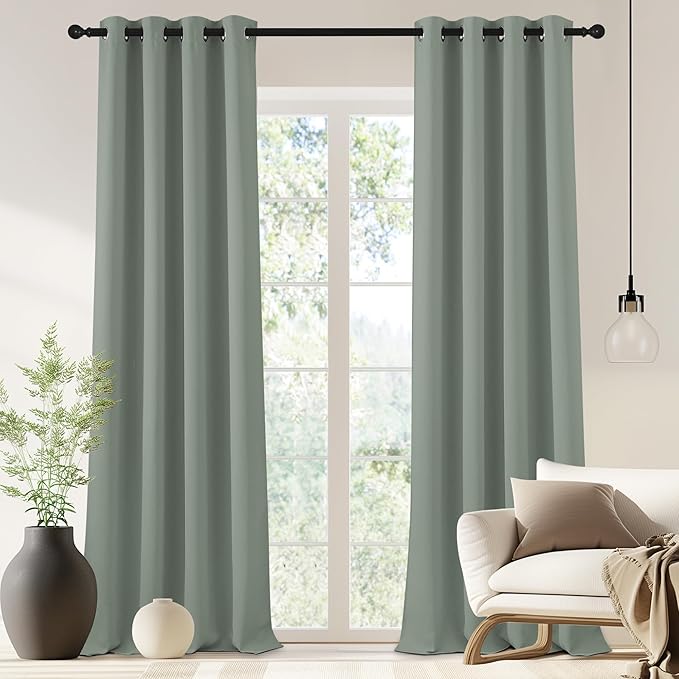 NICETOWN Blackout Drapery Curtain Panel 90 inches Long by NICETOWN