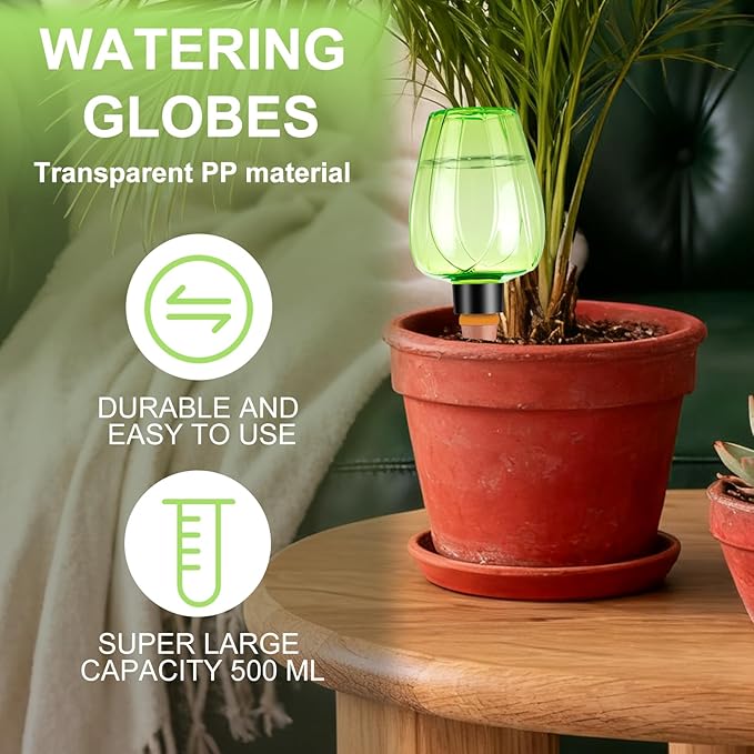 4 Pcs Plant Watering Globes Self Watering Planter Insert Plants Top Fill Water - Image 5