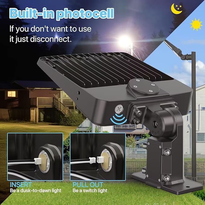 HYPERLITE LED Parking Lot Light - 200W 30000LM 5000K Led Parking Lot Lights - Image 5