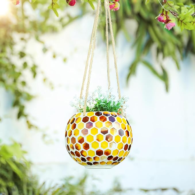 Hanging Planter Mosaic Garden Pot Small Flower Pot - Image 2