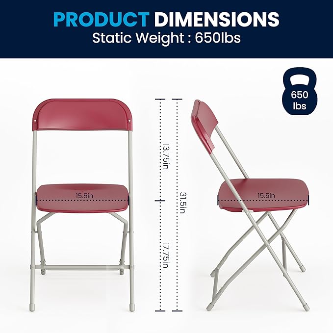 Flash Furniture Hercules Series Plastic Folding Chair - Image 2