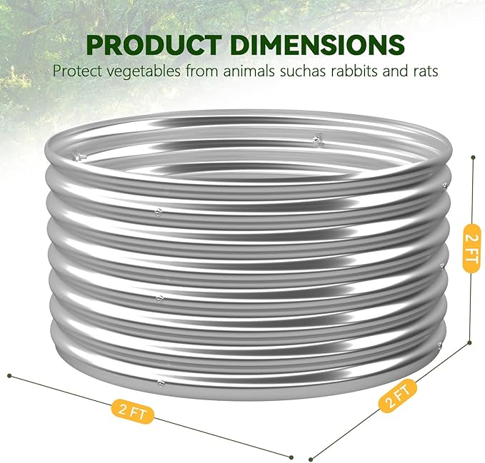 4 Pack Tall 2x2x2FT Round Raised Beds - Image 8