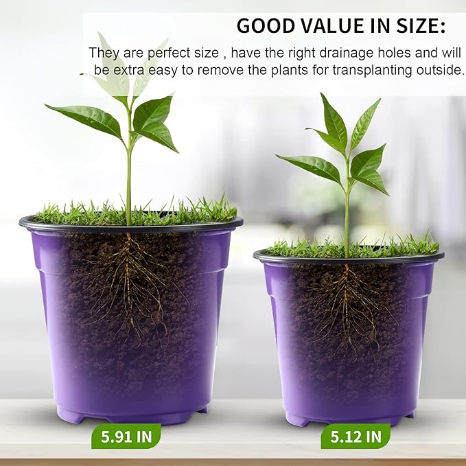 Oubest 30Pack Nursery Pots Plastic - Image 3