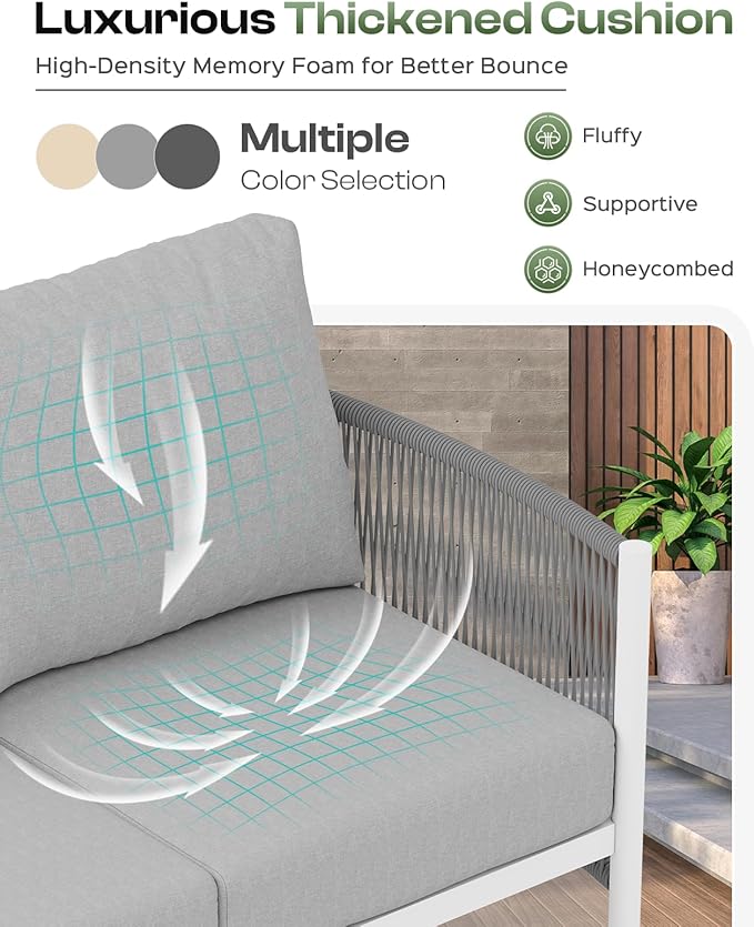Aluminum Outdoor Patio Furniture Set - Image 5