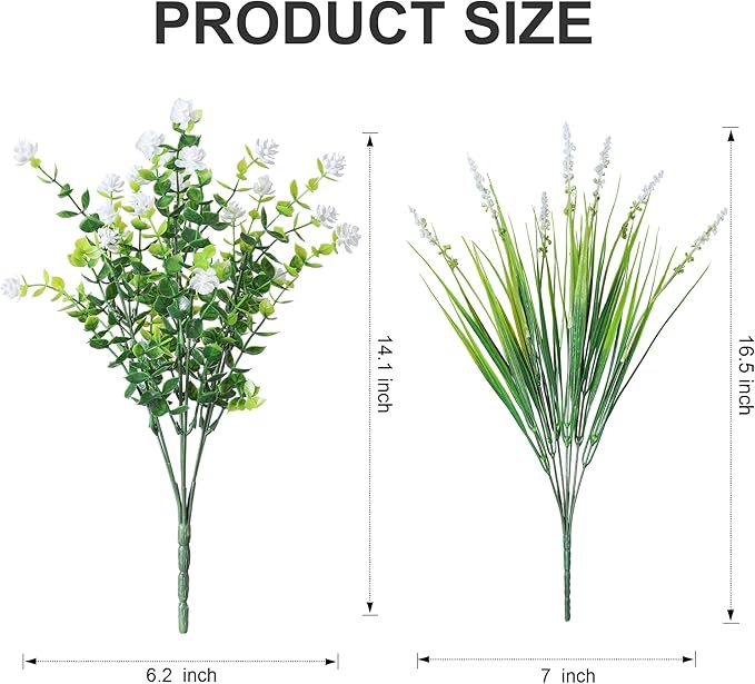 HyeFlora 20 Bundles Artificial Fake Outdoor Plants Flowers - Image 3